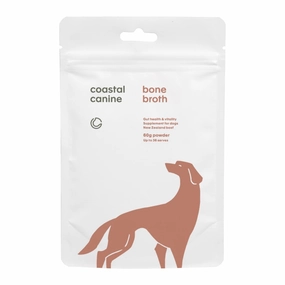 Coastal Canine Bone Broth Powder Beef Adult Supplement For Cats & Dogs 60g