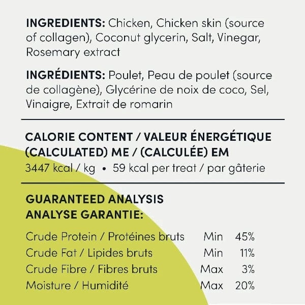 Crumps' naturals Chicken Collagen Jerky Dog Treats (SPECIAL ORDER ITEM)