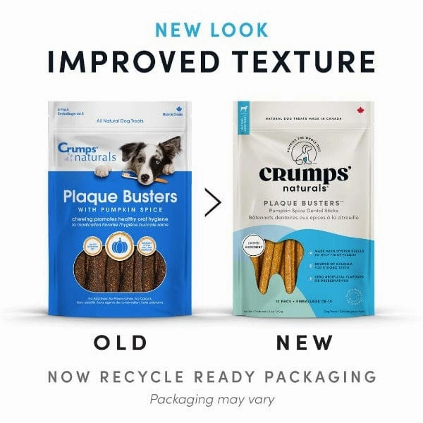 Crumps' naturals Plaque Busters Pumpkin Spice Dental Sticks