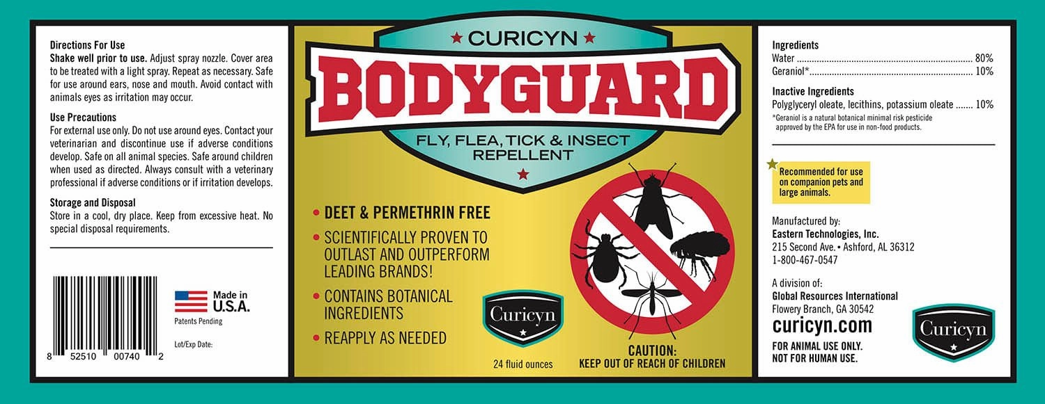 Curicyn's Bodyguard Fly, Flea, Tick and Insect Repellent