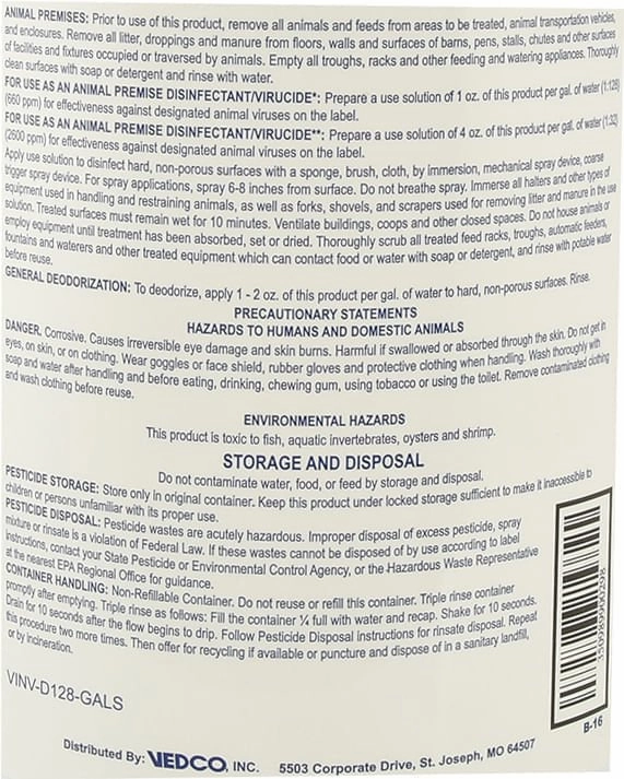 D-128 Disinfectant, gallon