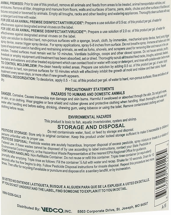 D-256 Disinfectant, gallon
