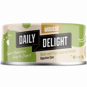 Daily Delight Mousse Tuna & Pumpkin Grain-Free Canned Cat Food 70g