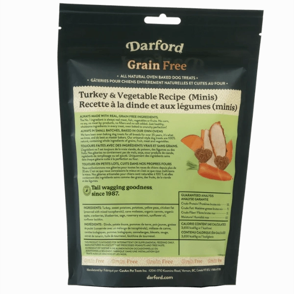 Darford Grain Free Turkey Minis Oven-Baked Dog Treats