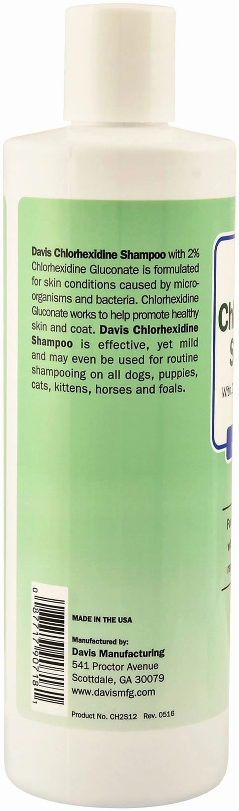 Davis Chlorhexidine (2%) Pet Shampoo for Dogs and Cats
