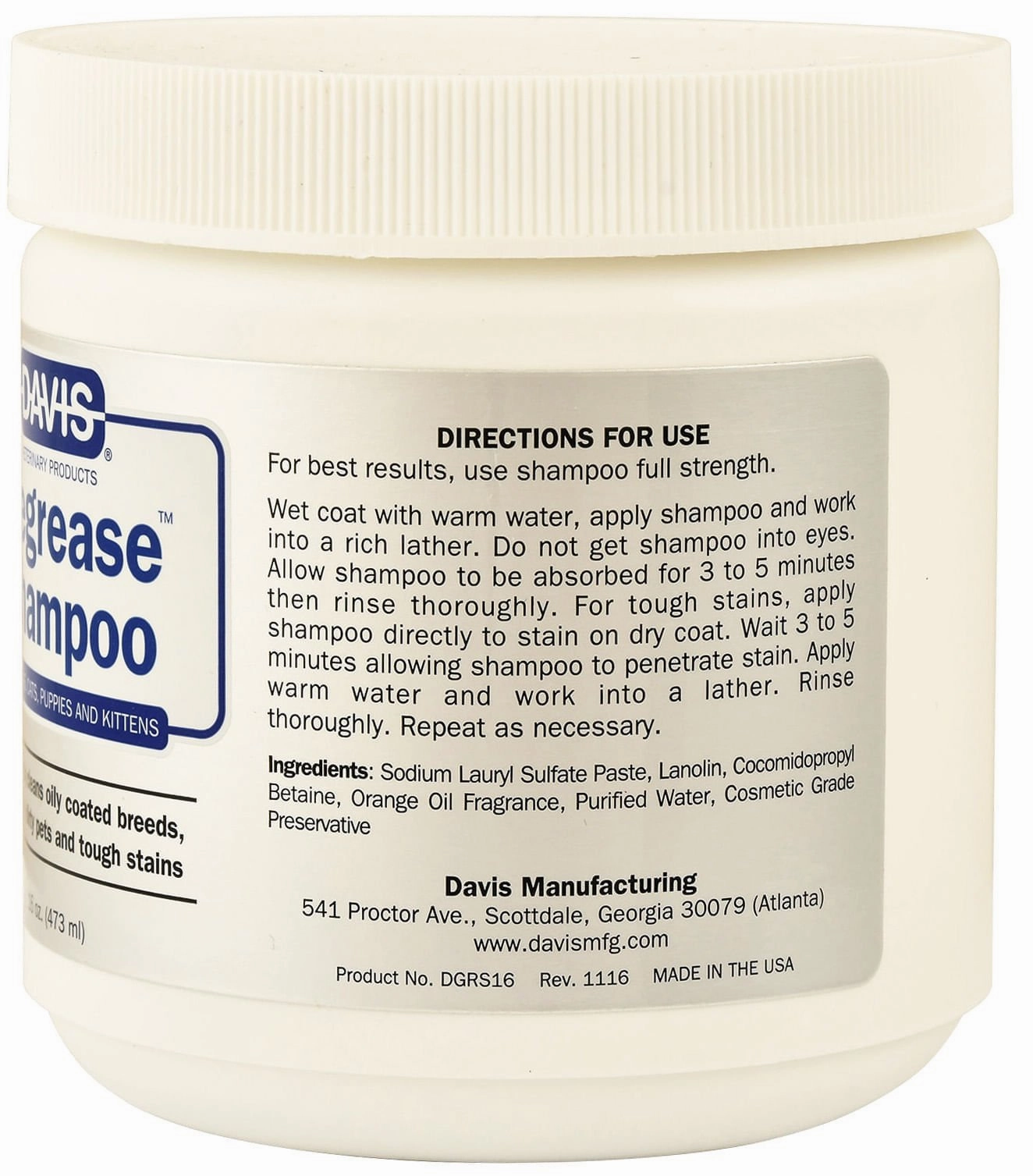 Davis Degrease Shampoo