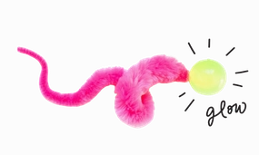 Dezi & Roo Wiggly Glow - Glow in the Dark Bouncy Ball Cat Toy