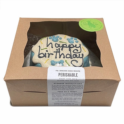 Dog Birthday Cake Blue Sprinkle