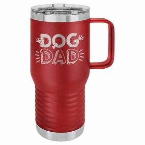 Dog Dad Travel Mug Red