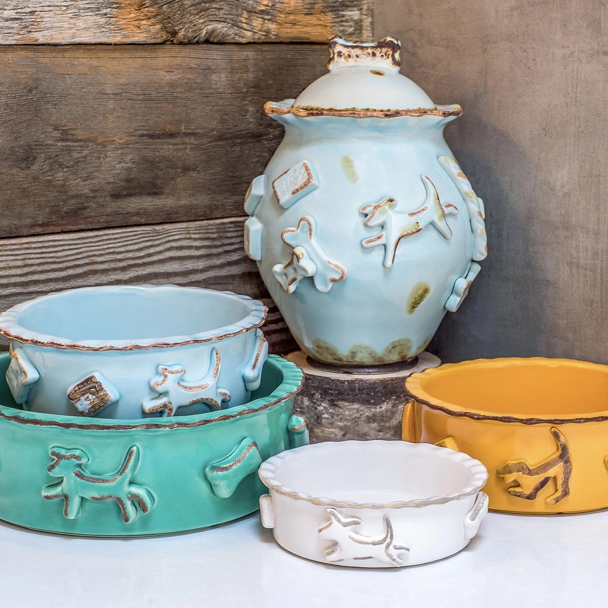 Dog Food/Water Bowl Caramel