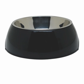 DogIt 2-in-1 Durable Bowl with Stainless Steel Insert Black Medium 700ml