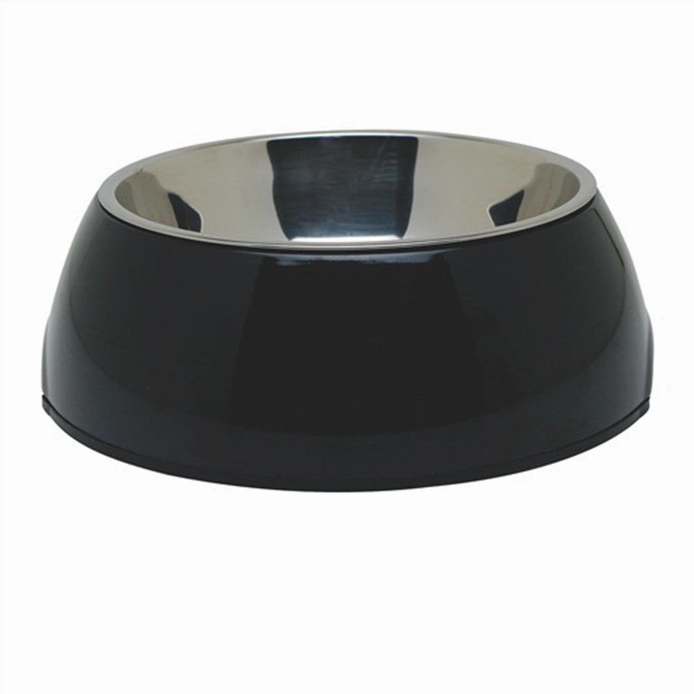 DogIt 2-in-1 Durable Bowl with Stainless Steel Insert Black Medium 700ml