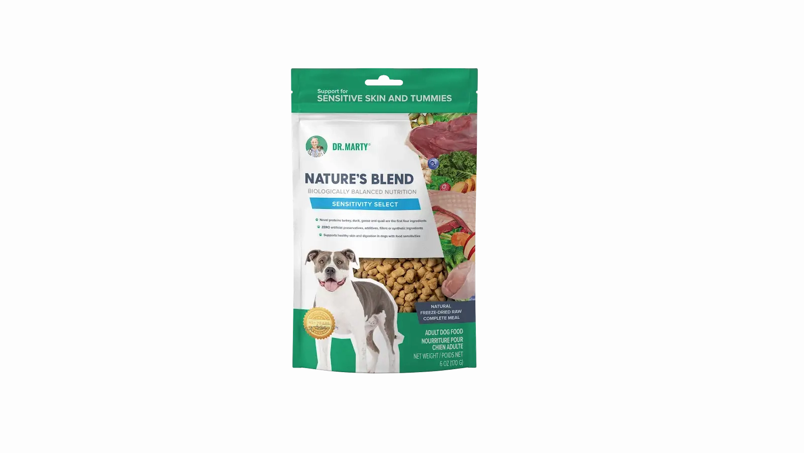 DR. MARTY Natures Blend Sensitivity Select Freeze Dried Raw Dog Food