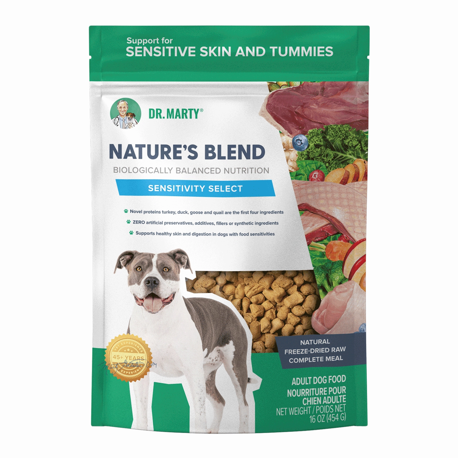 DR. MARTY Natures Blend Sensitivity Select Freeze Dried Raw Dog Food