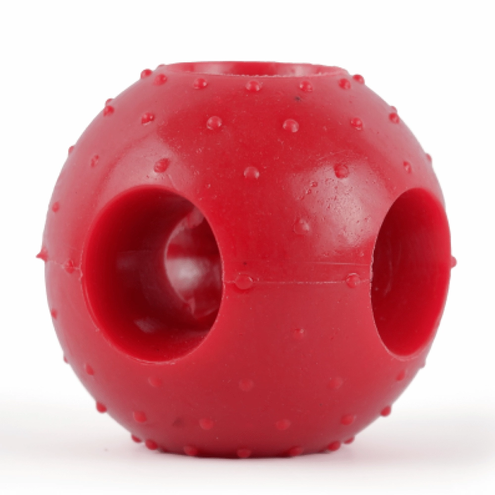 Drools Non-Toxic Rubber Hole Ball Toy & Henlo Chicken Jerky Treats | High-Protein, Guilt-Free Dog Combo