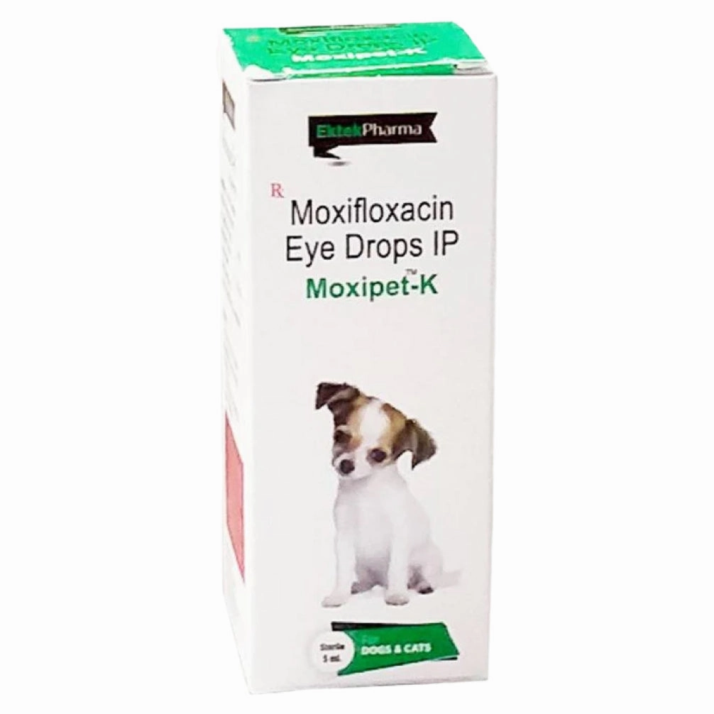 Ek Tek Moxipet K (Moxifloxacin) Eye Drops for Dogs and Cats