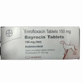 Elanco Bayrocin Tablets 150mg (Enrofloxacin) for Dogs