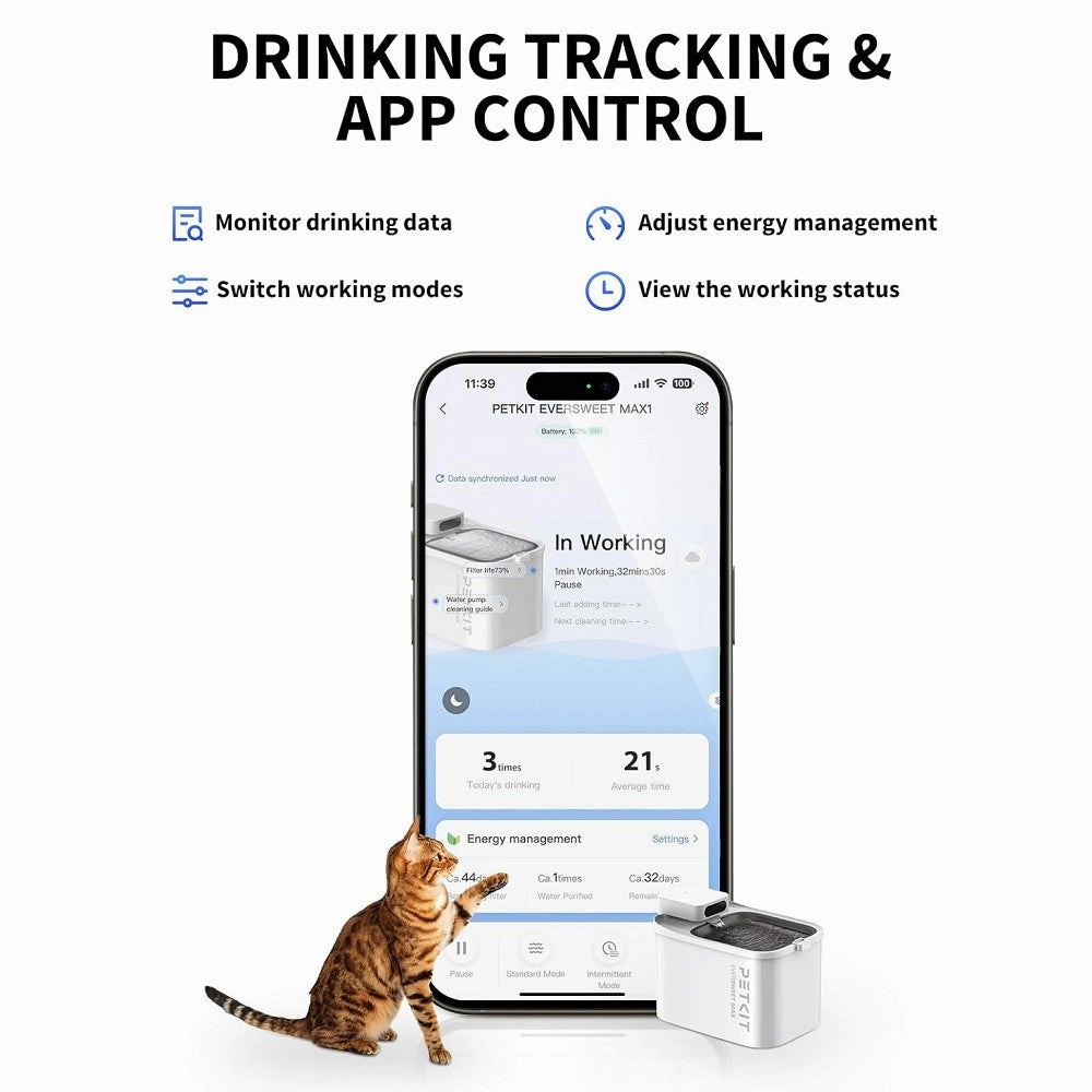 Eversweet Max Wireless Smart Pet Drinking Fountain