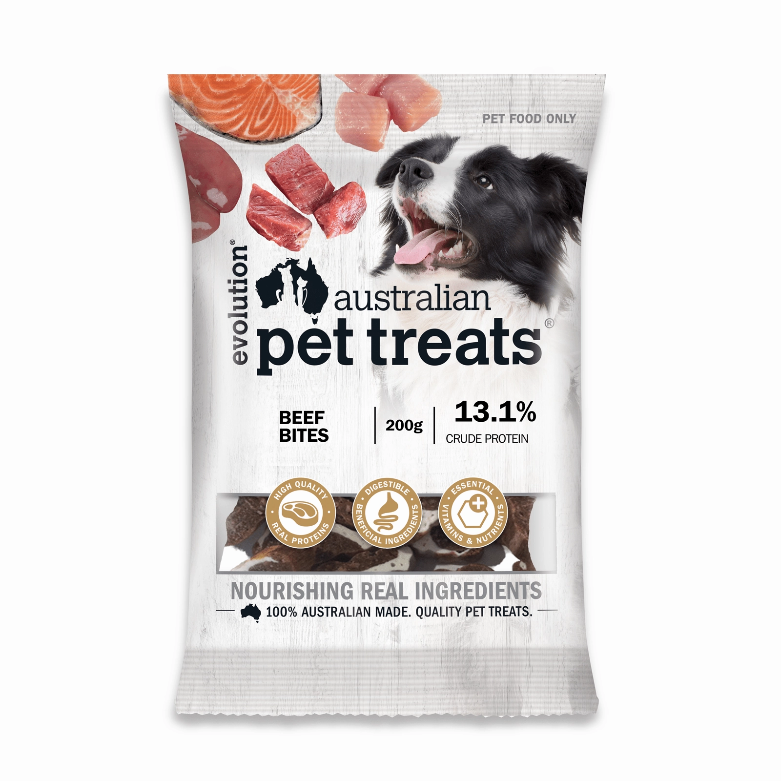 Evolution Australian Pet Treats Beef Bites with Marrowbone Dog Treat