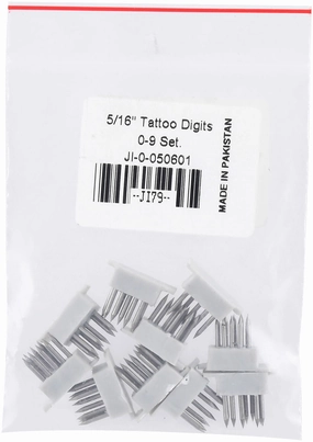 Extra Jeffers Small Animal Tattoo Letters and/or Numbers, 5/16"