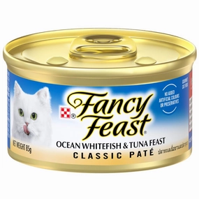 Fancy Feast Classic Pate Ocean Whitefish And Tuna Feast Canned Cat Food 85g