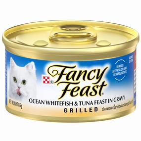 Fancy Feast Grilled Ocean Whitefish & Tuna Feast In Gravy Canned Cat Food 85g