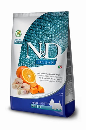 Farmina N&D Ocean Cod, Pumpkin, and Orange Mini Dry Dog Food