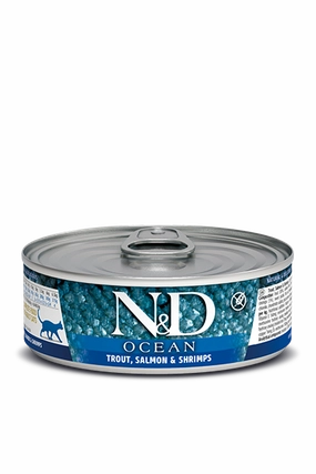 Farmina N&D Ocean Grain Free Trout, Salmon & Shrimp Canned Cat Food