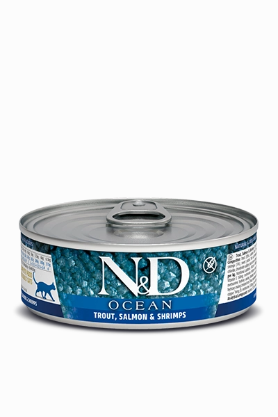 Farmina N&D Ocean Grain Free Trout, Salmon & Shrimp Canned Cat Food