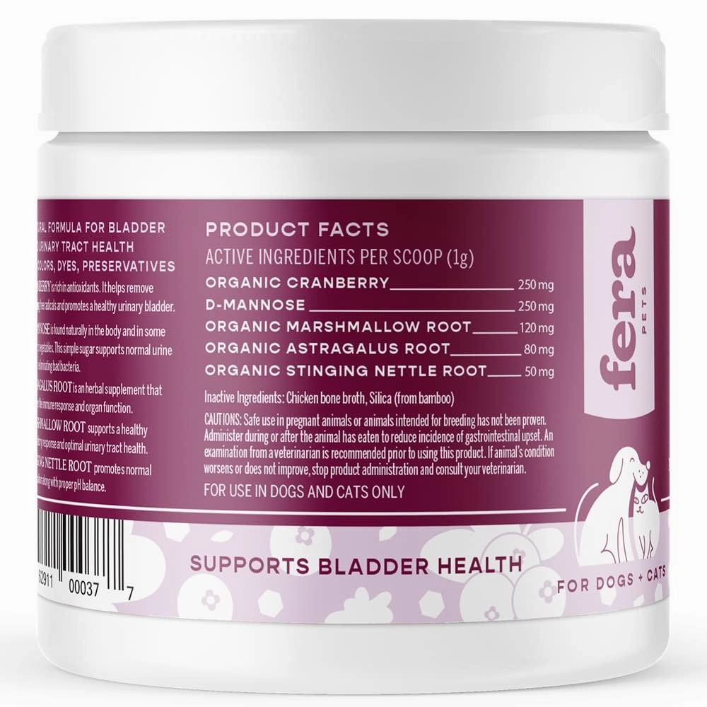 Fera Pets Bladder Support Supplement Powder For Cats & Dogs 2.16oz