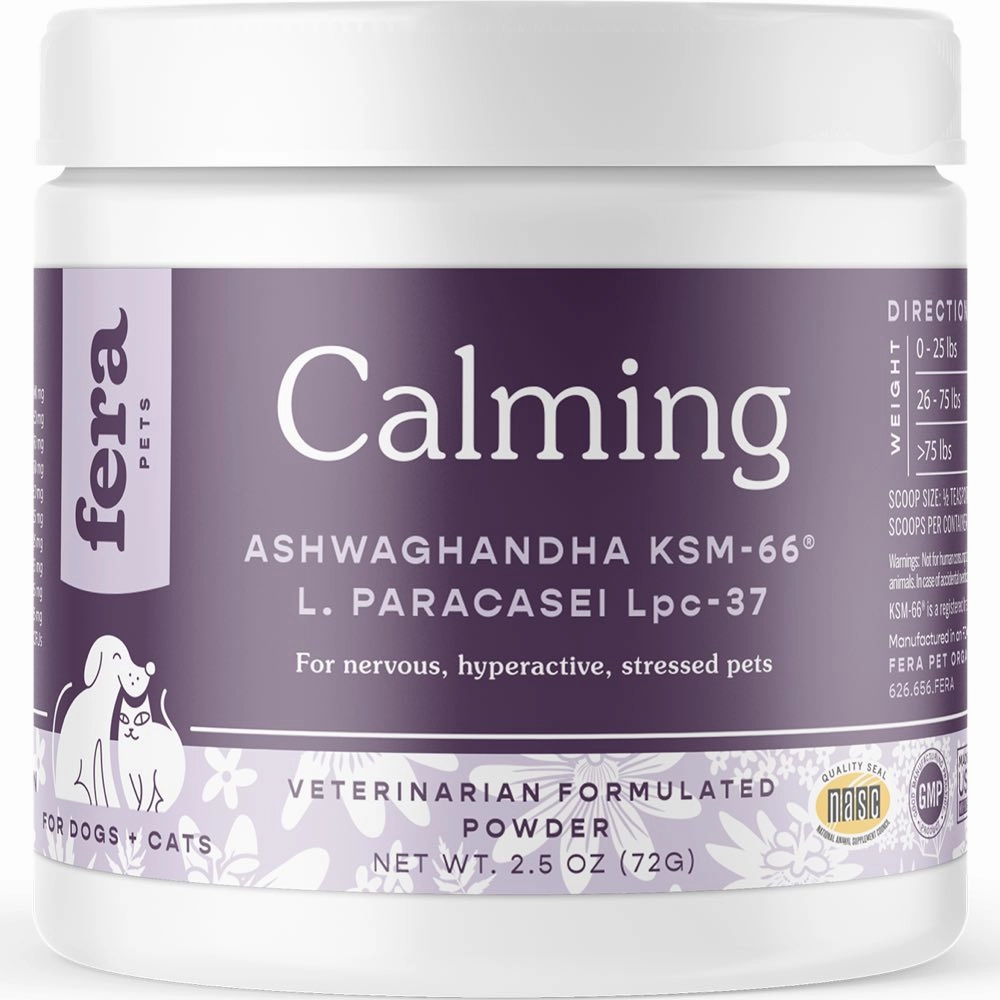 Fera Pets Calming Support Supplement Powder For Cats & Dogs 2.5oz