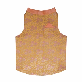 Floof & Co Banarasi Sherwani for Dogs (Yellow/Pink)