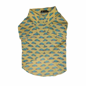 Floof & Co Car Print Cotton Shirt for Dogs (Yellow)