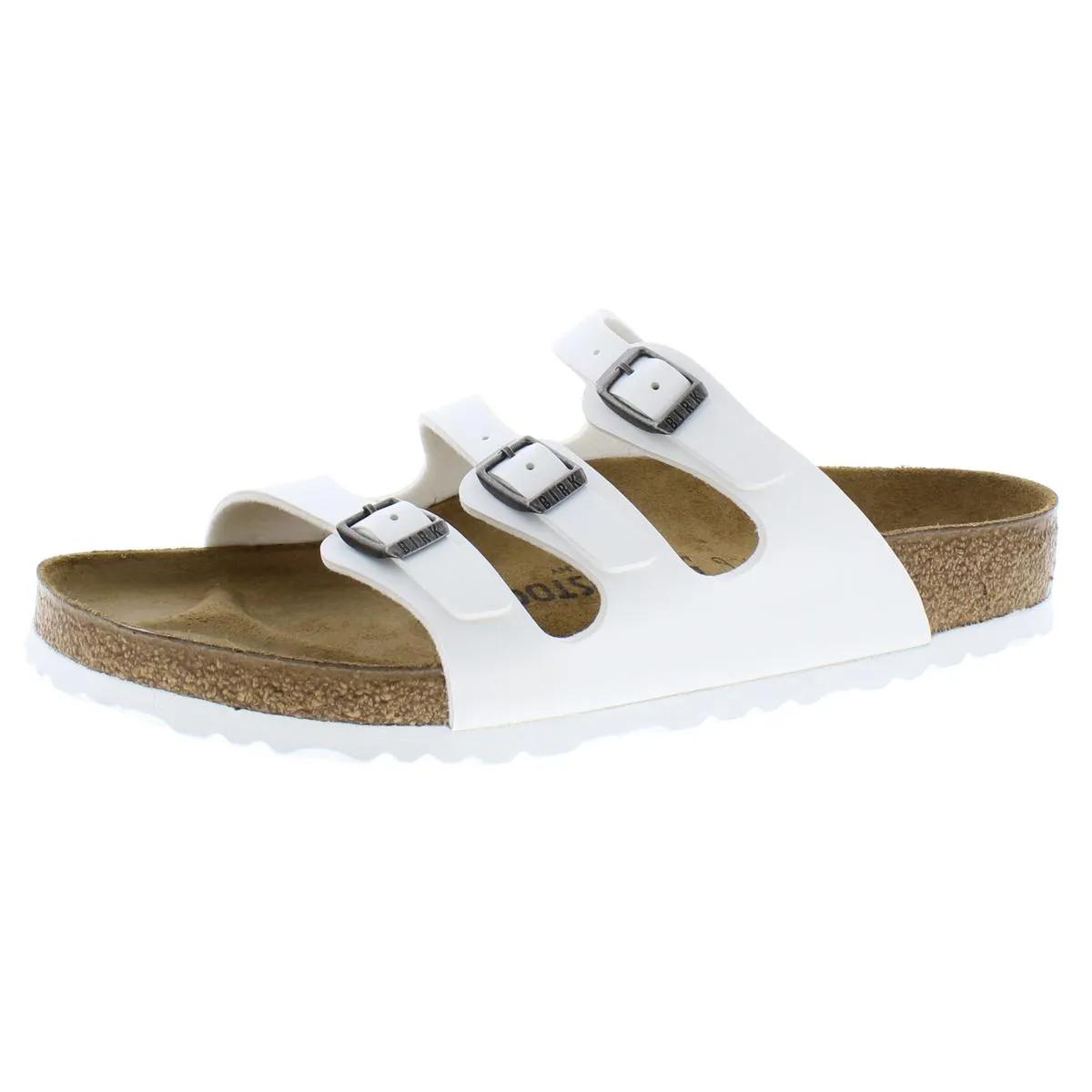 Sandales plates pour femmes en cuir BS de Floride avec semelle intérieure plate