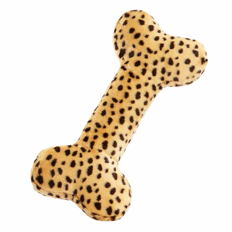 FLUFF & TUFF Cheetah Bone Dog Toy