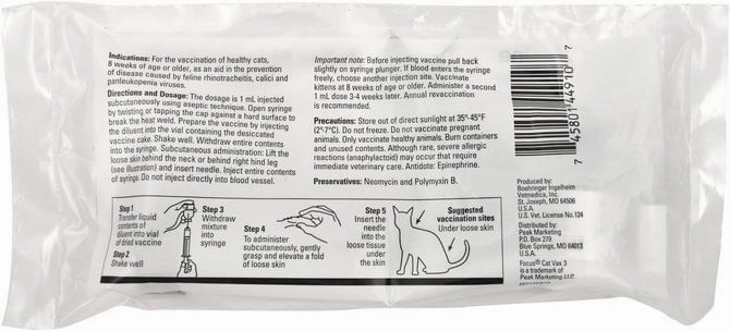 Focus Cat Vax 3 Cat Vaccine