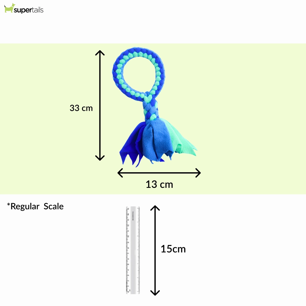 For The Love Of Dog Tug O Loop Chew Toy for Dogs (Blue/Green)