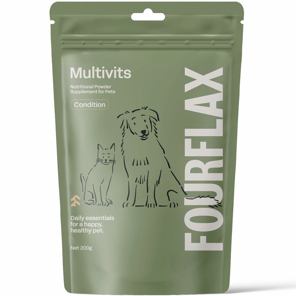Fourflax Multivits Nutritional Powder Supplement For Cats & Dogs 200g
