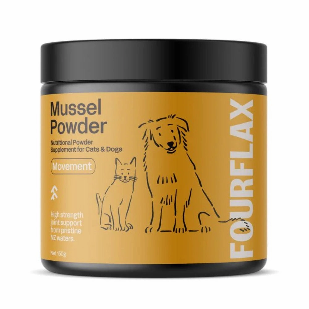 Fourflax Mussel Nutritional Powder Joint Support Supplement For Cats & Dogs 150g