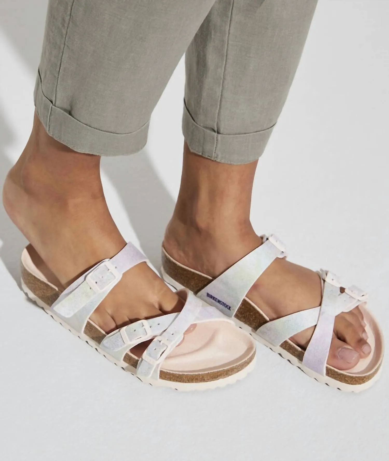 Franca Vegan Microfiber Slide en Rose Clair
