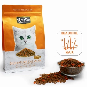 FREE TREATS:  Kit Cat Signature Salmon Dry Cat Food