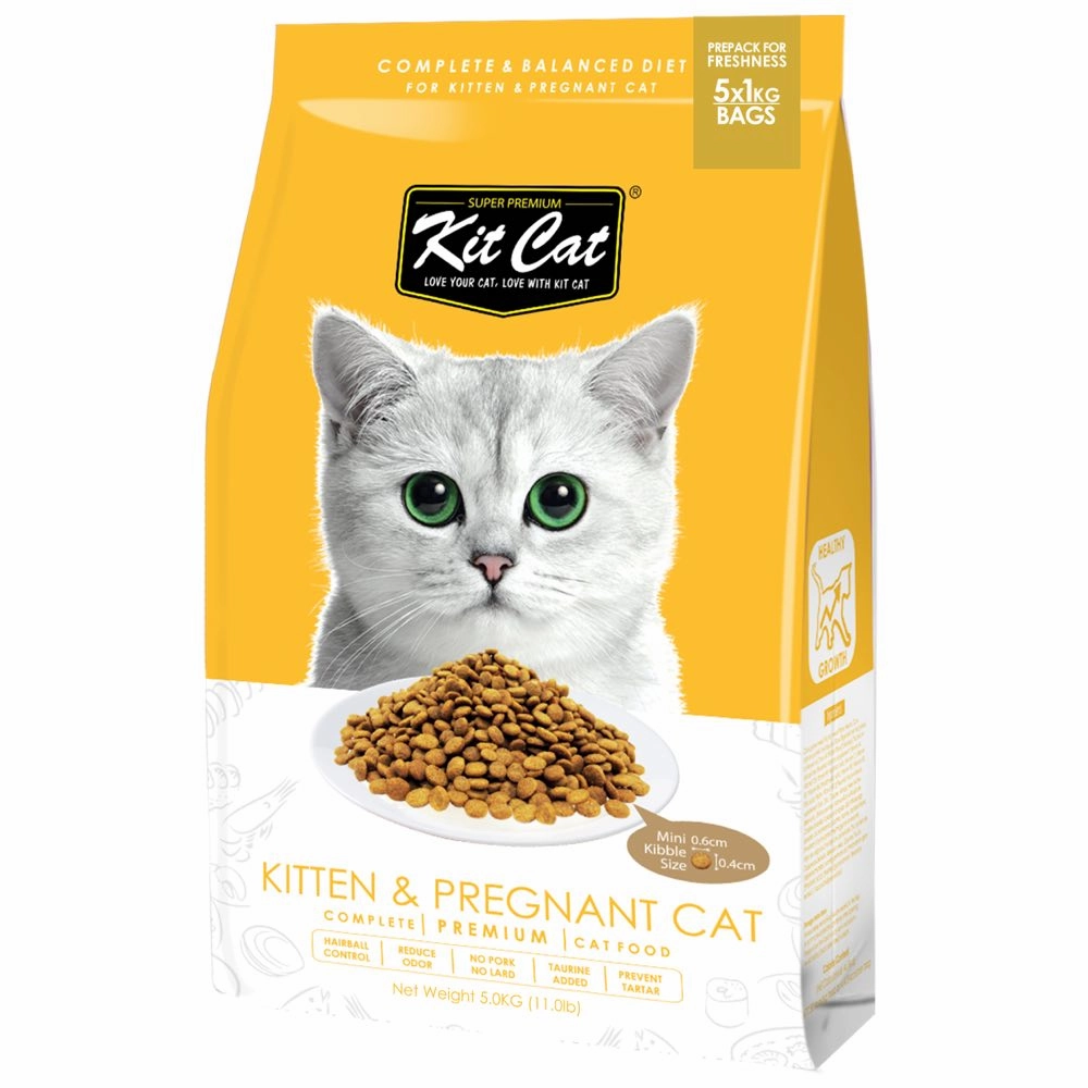 FREE TREATS w 1.2kg: Kit Cat Kitten & Pregnant Dry Cat Food