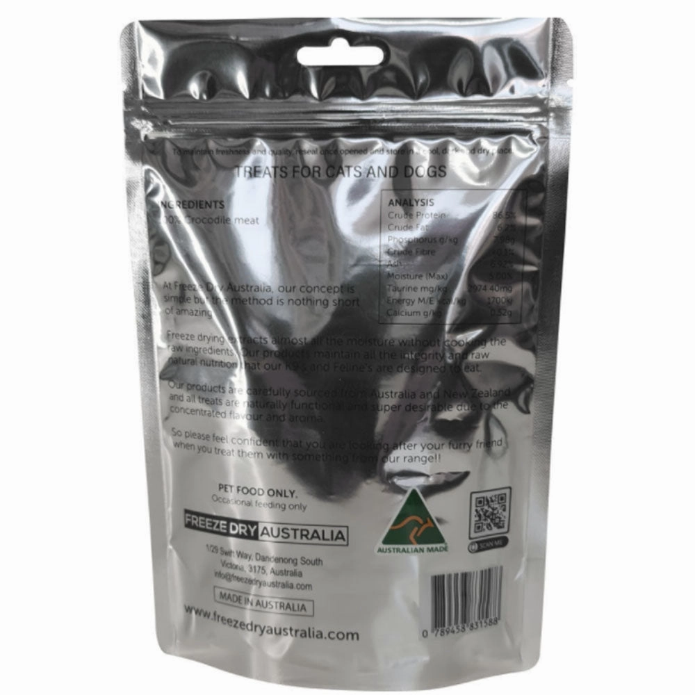 Freeze Dry Australia Crocodile Bites Cat & Dog Treats 70g