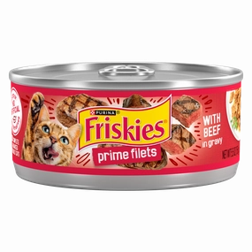 Friskies Prime Filets With Beef In Gravy Canned Cat Food