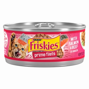 Friskies Prime Filets with Salmon & Beef in Sauce Canned Cat Food