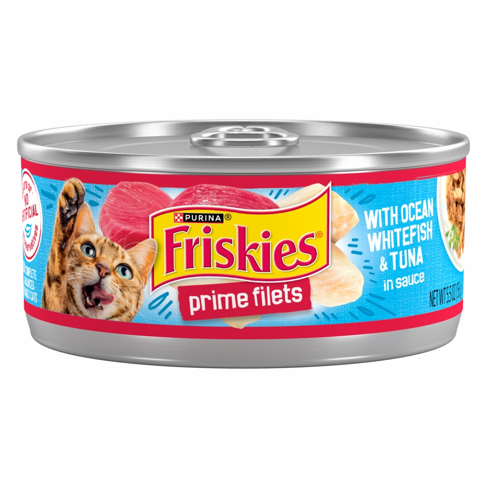 Friskies Prime Fillets with Ocean Whitefish and Tuna in Sauce Canned Cat Food