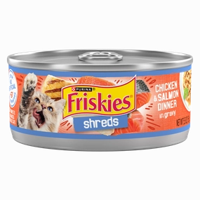 Friskies Savory Shreds Chicken And Salmon Dinner In Gravy Canned Cat Food