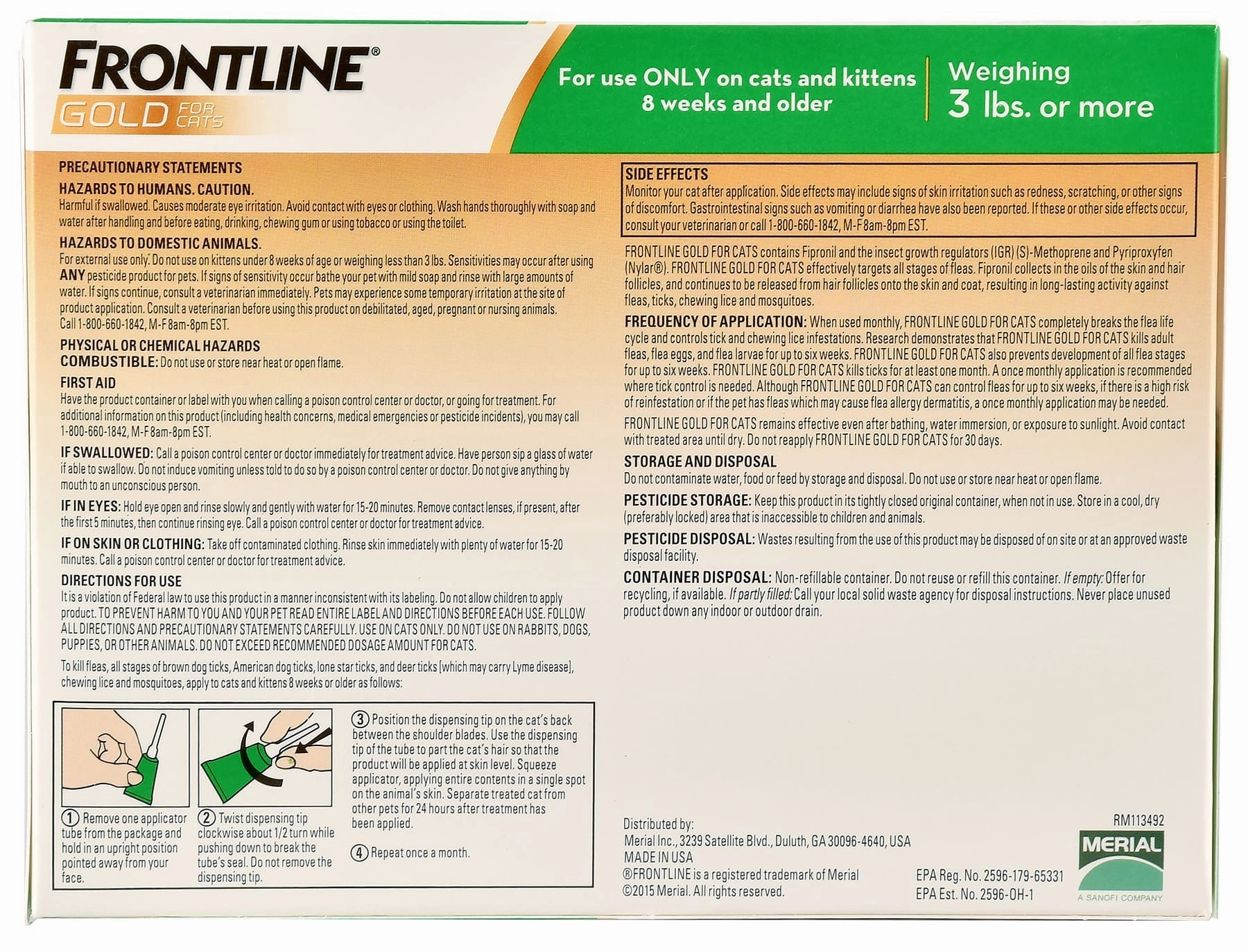 Frontline Gold for Cats