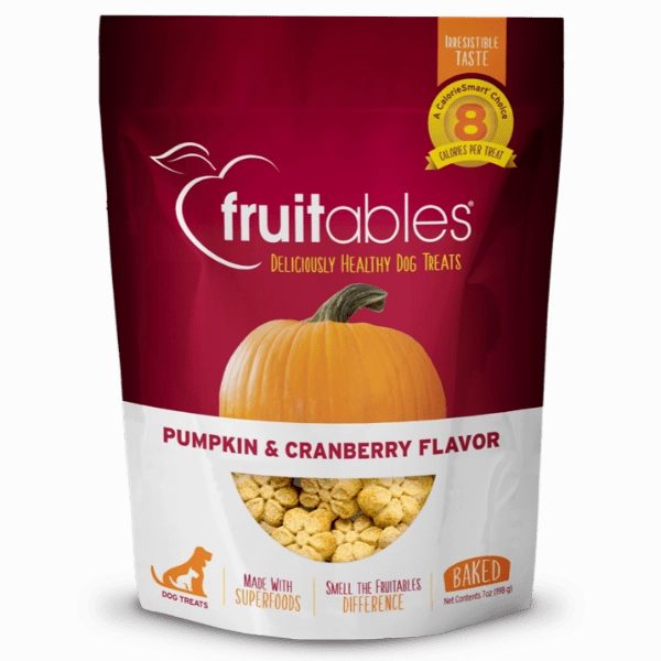 Fruitables Baked Pumpkin & Cranberry Dog Treats