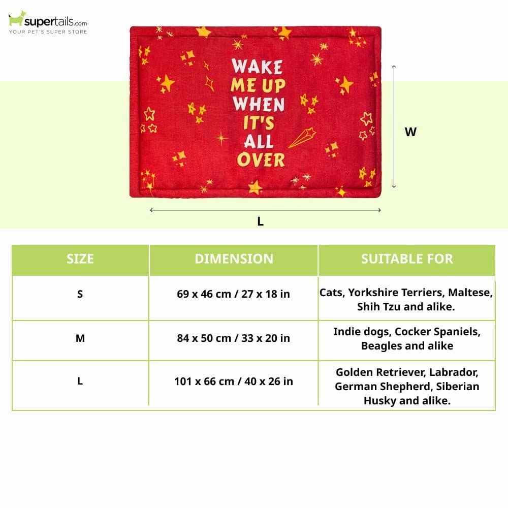 FurBuddies Wake Me Up When Its All Over Mat for Dogs and Cats